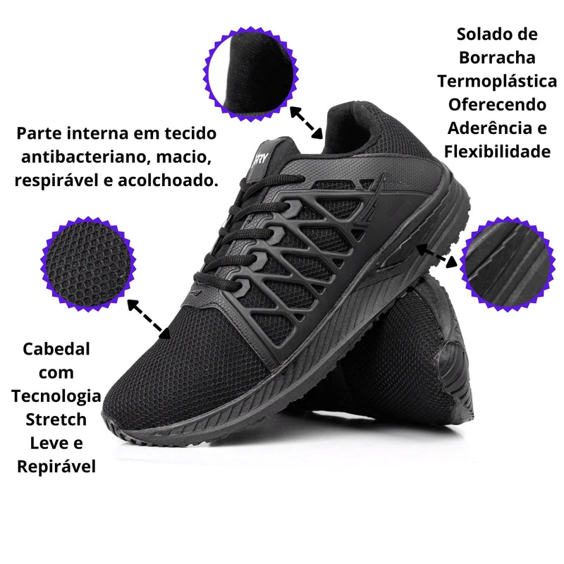 Tênis esportivos masculinos X-TRY Running Running Academy Workout pretos