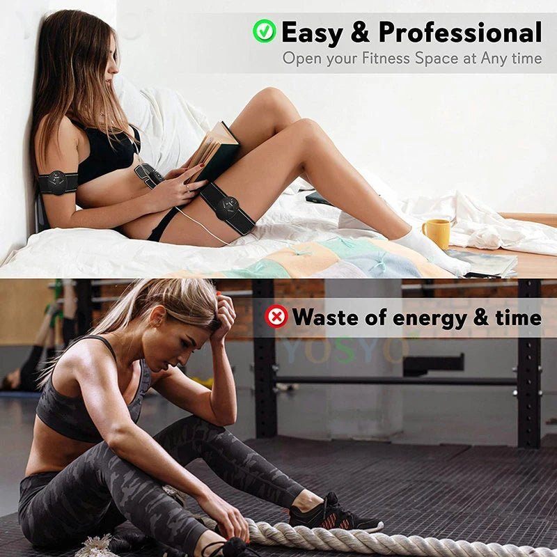 EMS Wireless Muscle Stimulator Trainer Smart Fitness Treinamento Abdominal Adesivos Elétricos para Perda de Peso Massageador Corporal Emagrecedor