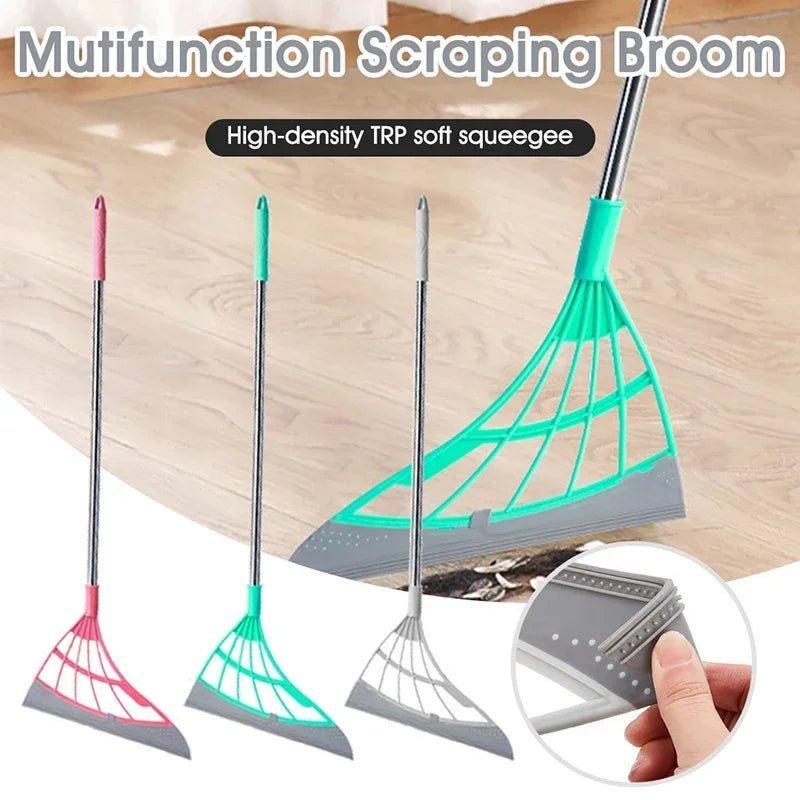 2PCS/Set Silicone Magic Broom Janela Lavagem Limpador Rodo Mão-empurrar Pêlos de Animais de Estimação Pó Espátula Casa Piso Espelho Limpeza