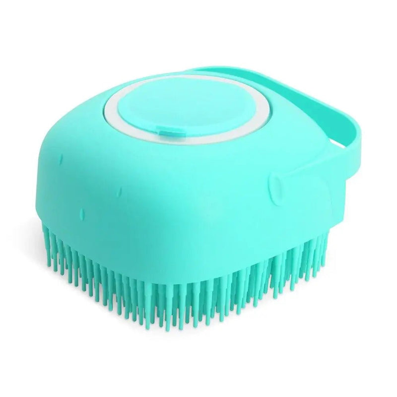 Escova de xampu para cães de estimação 2,7 oz 80ml Pente de massagem para gatos Escova de limpeza para banho de pelos curtos Borracha de silicone macia