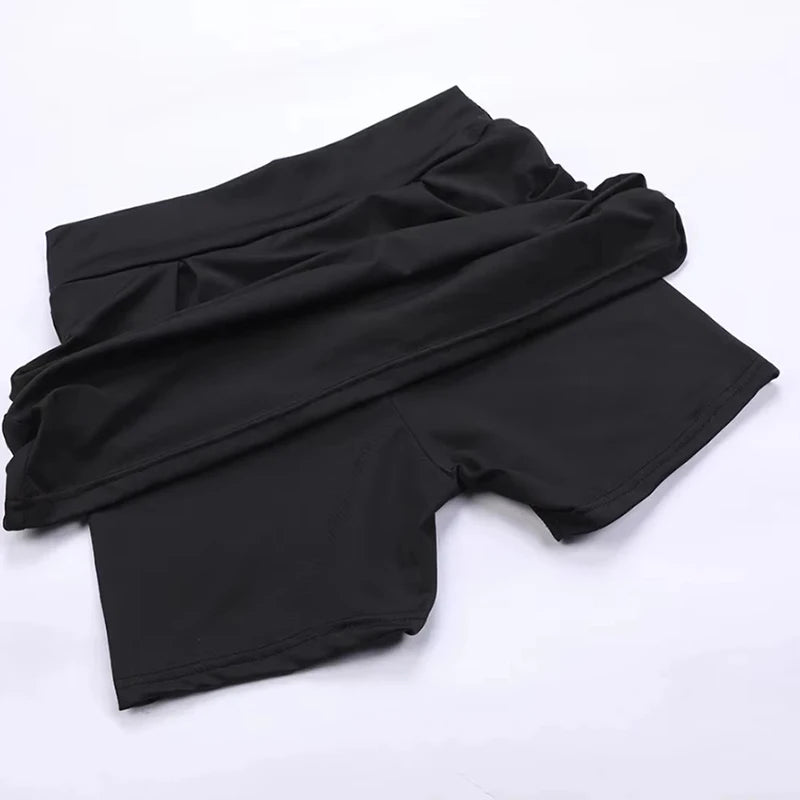 Shorts de ioga esportivos, saia curta, culottes, saia de tênis, roupas, roupas de ginástica, roupas de ioga de cintura alta para corrida ao ar livre