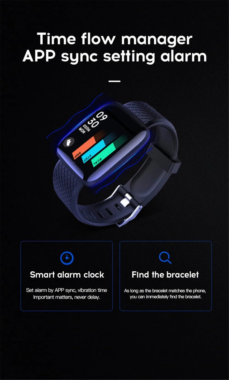 D13 Smart Watch Masculino Pressão Arterial À Prova D'Água Smartwatch Feminino Monitor de Frequência Cardíaca Rastreador de Fitness Relógio Esportivo Para Android IOS