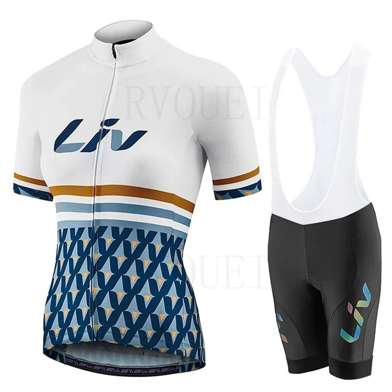 Novo conjunto de camisa de ciclismo Team LIV 2022 Mtb Ropa Mulher Verão Secagem rápida Camisas de BICICLETA Maillot Culotte Wear Spot Delivery