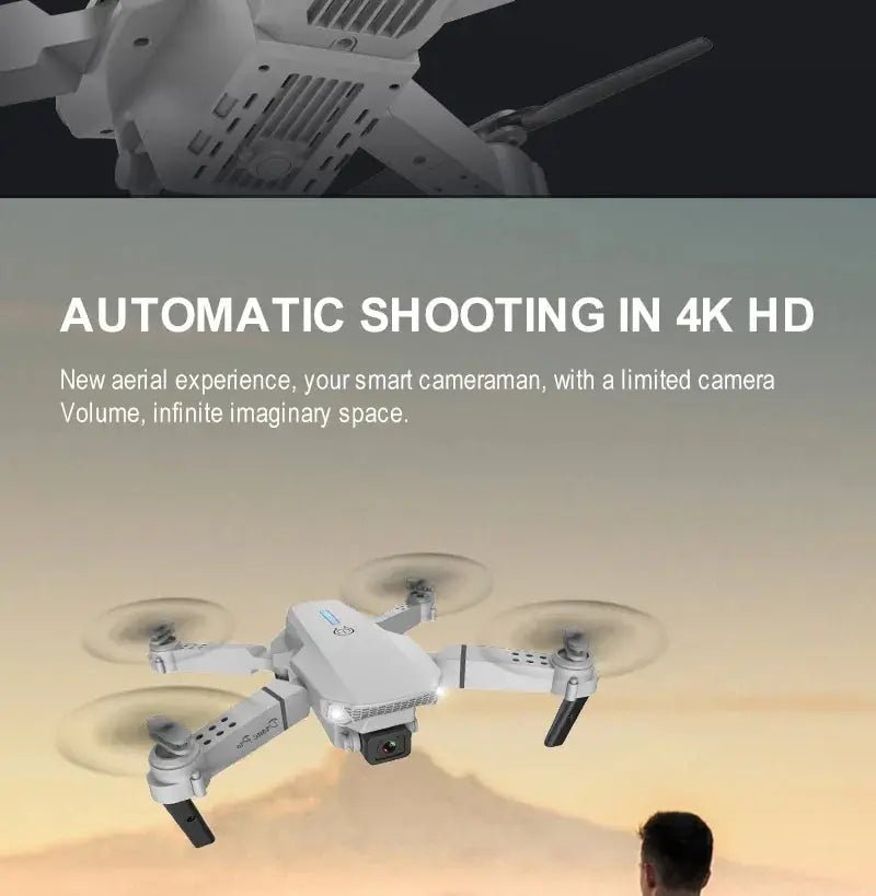 Lenovo E88 Pro Drone 4k Profissional HD 8k Rc Avião Dual-Camera Grande Angular Cabeça Remota Quadcopter Avião Brinquedo Helicóptero