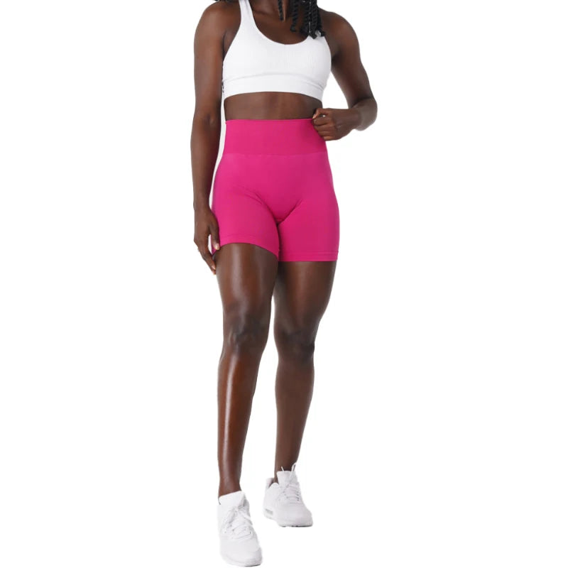 NVGTN Spandex Sólido Sem Costura Shorts Feminino Macio Treino Meias Fitness Roupas Calças de Yoga Roupas de Ginástica