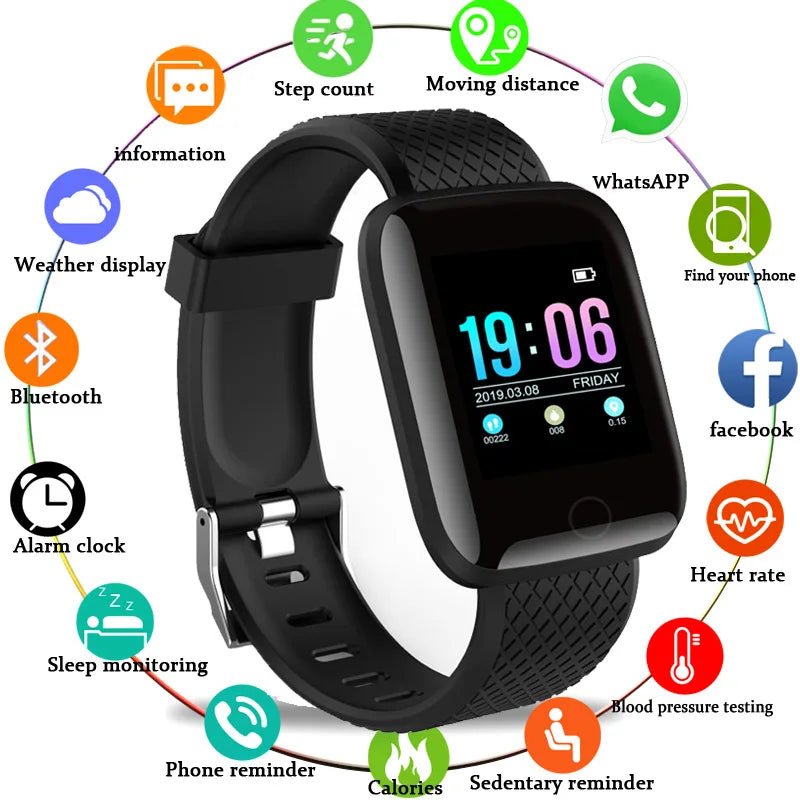 D13 Smart Watch Masculino Pressão Arterial À Prova D'Água Smartwatch Feminino Monitor de Frequência Cardíaca Rastreador de Fitness Relógio Esportivo Para Android IOS