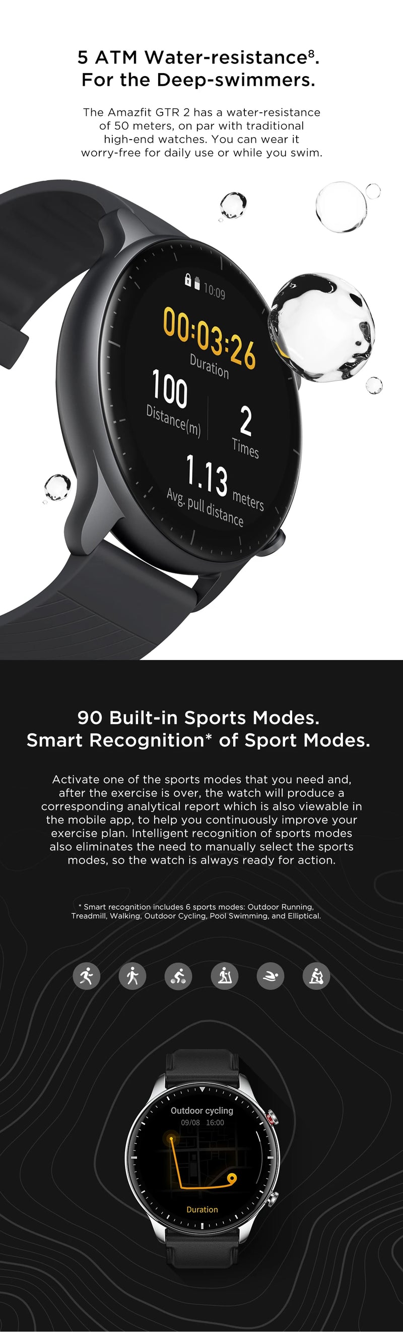 Nova versão Amazfit GTR 2 Nova versão Smartwatch Alexa Built-in Ultra-long Battery Life Smart Watch para Android IOS Phone