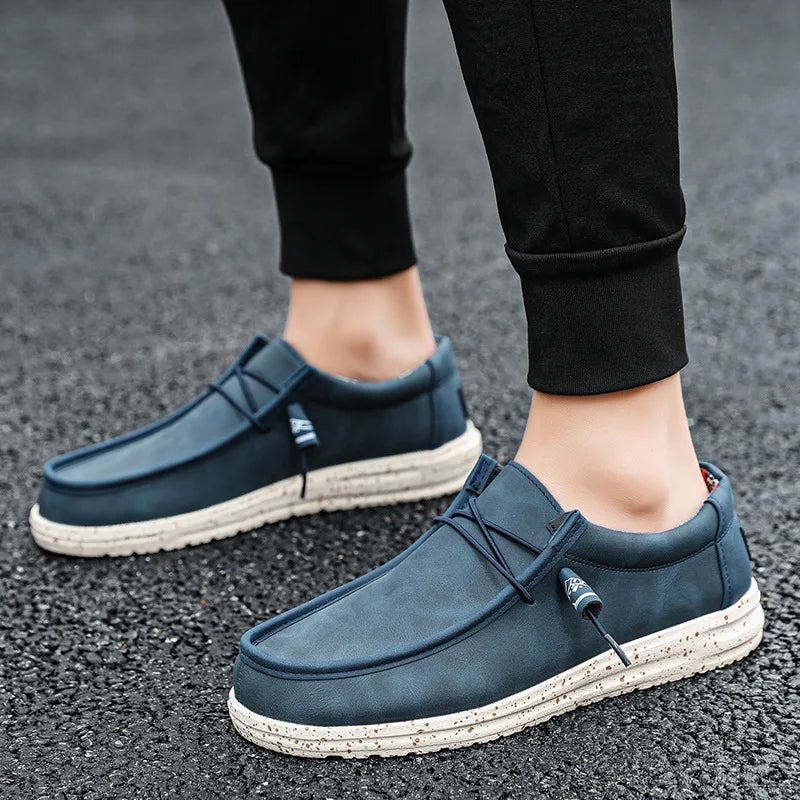 Nova tendência outono azul masculino mocassins sapatos casuais tamanho grande 48 confortável ultraleve elegante sapatos masculinos rasos mocasines hombre