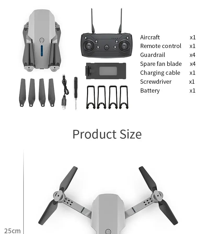 Lenovo E88 Pro Drone 4k Profissional HD 8k Rc Avião Dual-Camera Grande Angular Cabeça Remota Quadcopter Avião Brinquedo Helicóptero