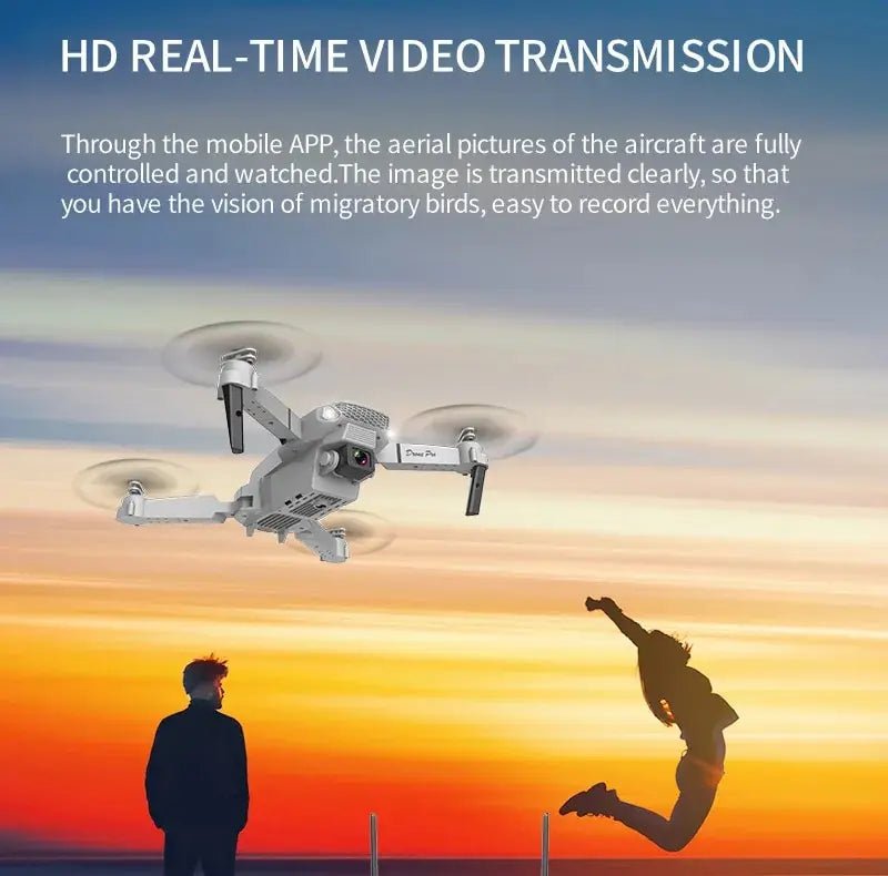 Lenovo E88 Pro Drone 4k Profissional HD 8k Rc Avião Dual-Camera Grande Angular Cabeça Remota Quadcopter Avião Brinquedo Helicóptero