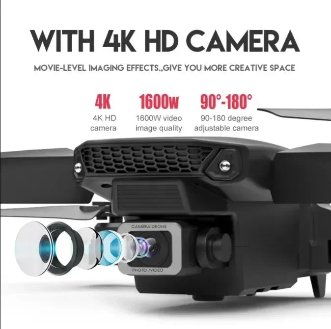 Lenovo E88 Pro Drone 4k Profissional HD 8k Rc Avião Dual-Camera Grande Angular Cabeça Remota Quadcopter Avião Brinquedo Helicóptero