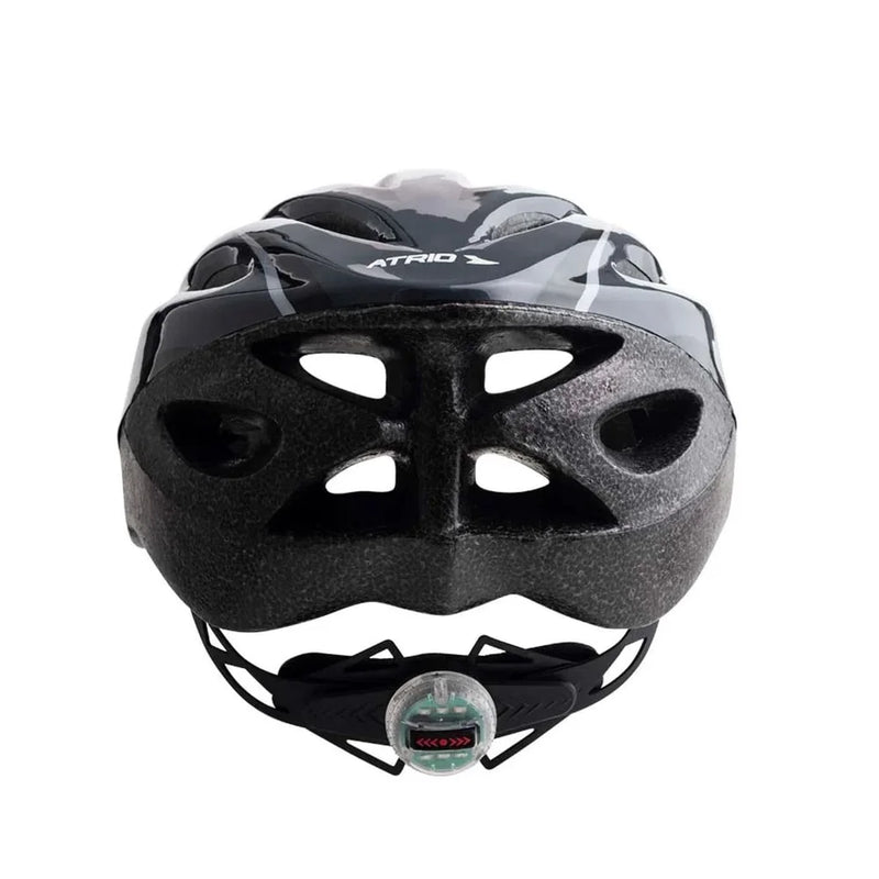 Capacete Para Ciclismo Atrio MTB 20 Com LED Traseiro 19 Entradas De Ventilação Tamanho M Cinza BI170