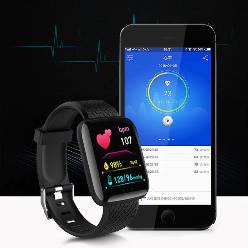 D13 Smart Watch Masculino Pressão Arterial À Prova D'Água Smartwatch Feminino Monitor de Frequência Cardíaca Rastreador de Fitness Relógio Esportivo Para Android IOS